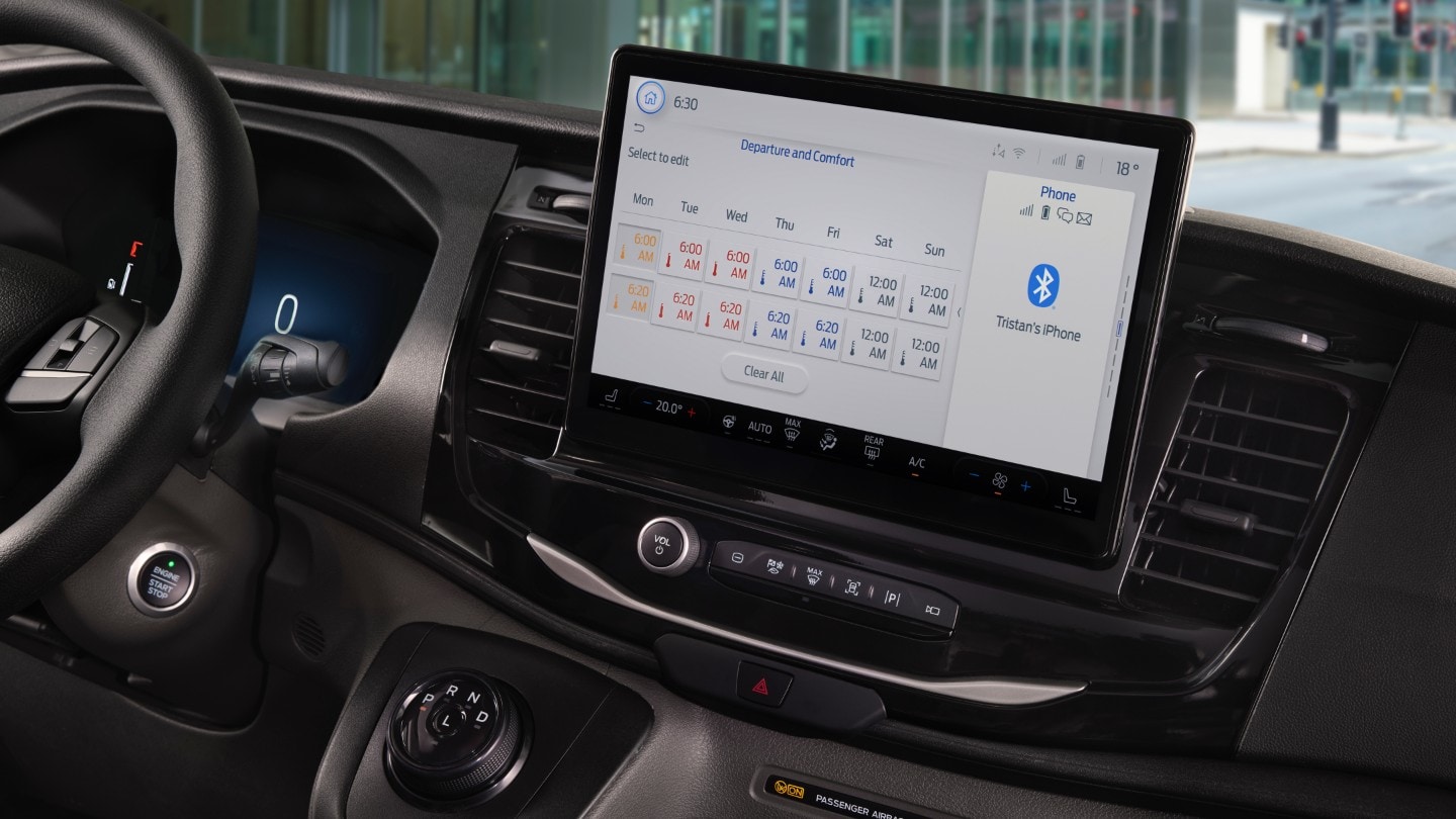 Ford Transit interior touch screen dashboard Ford Transit interior touch screen dashboard