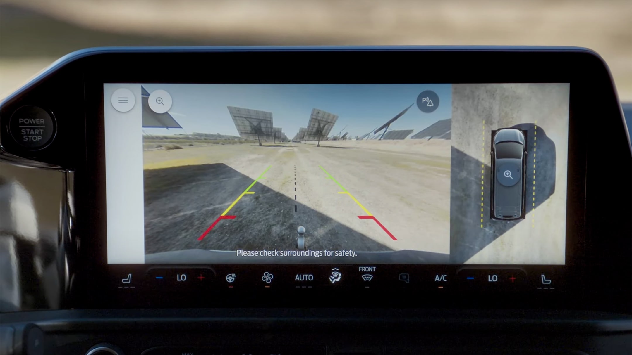 Ford Transit Custom parking camera view