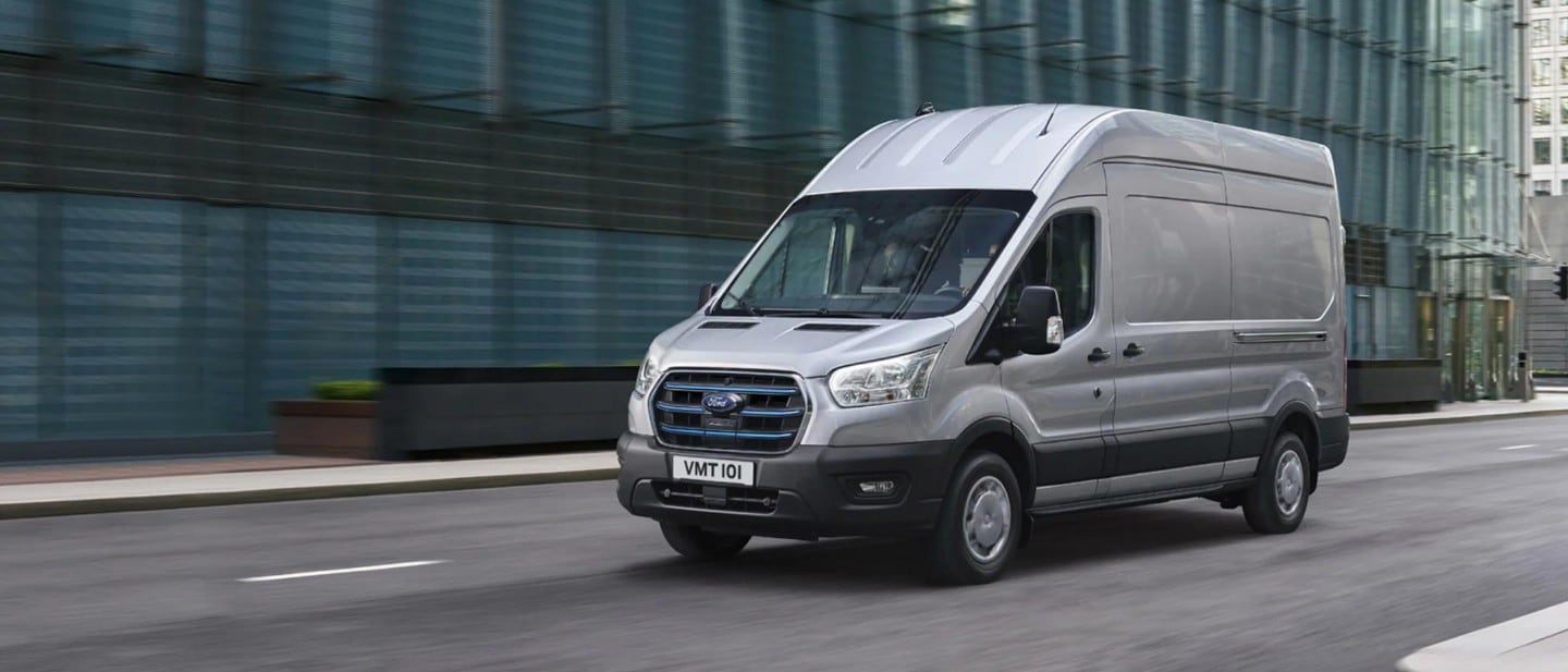 New Ford E-Transit side view
